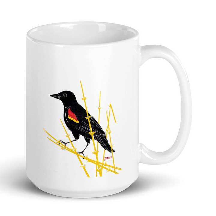 Redwing Blackbird Mug for wholesale by Sharptooth Snail