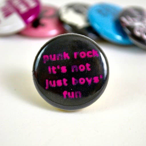 Microcosm Publishing & Distribution - Wholesale Lapel Pin/Button - Pin #115: Punk Rock. It's Not Just Boys' Fun