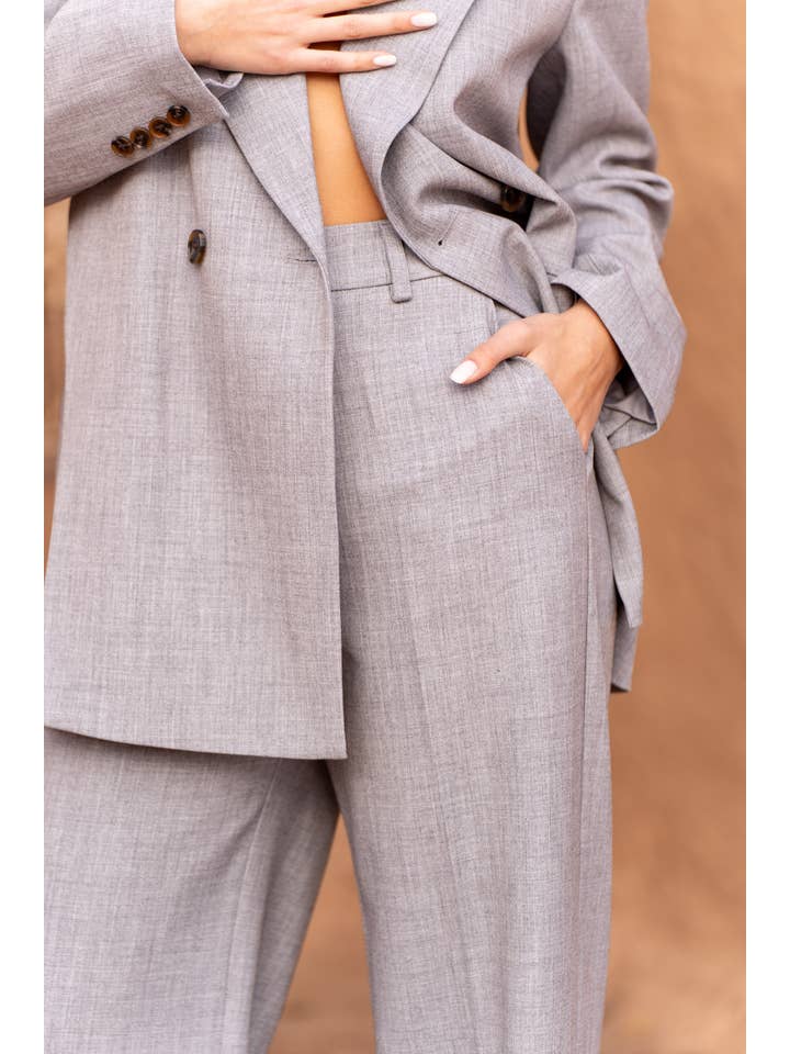 Attentif Paris - Venta al por mayor Pantalón de vestir - Mujer - Pantalones de pierna ancha a medida Heather43