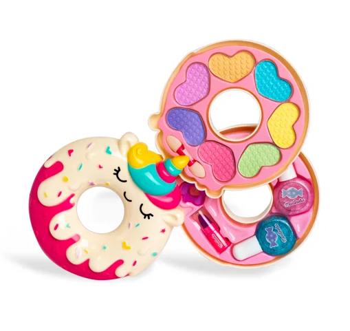 LS GROUP - Vendita all'ingrosso Palette per trucco viso - Set regalo di trucco a forma di ciambella per bambine e bambine0