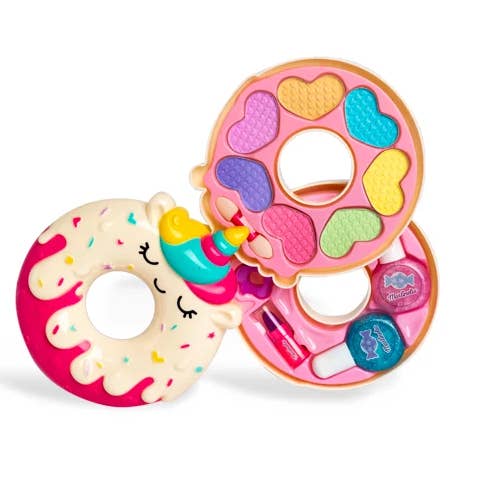 LS GROUP - Vendita all'ingrosso Palette per trucco viso - Set regalo di trucco a forma di ciambella per bambine e bambine0