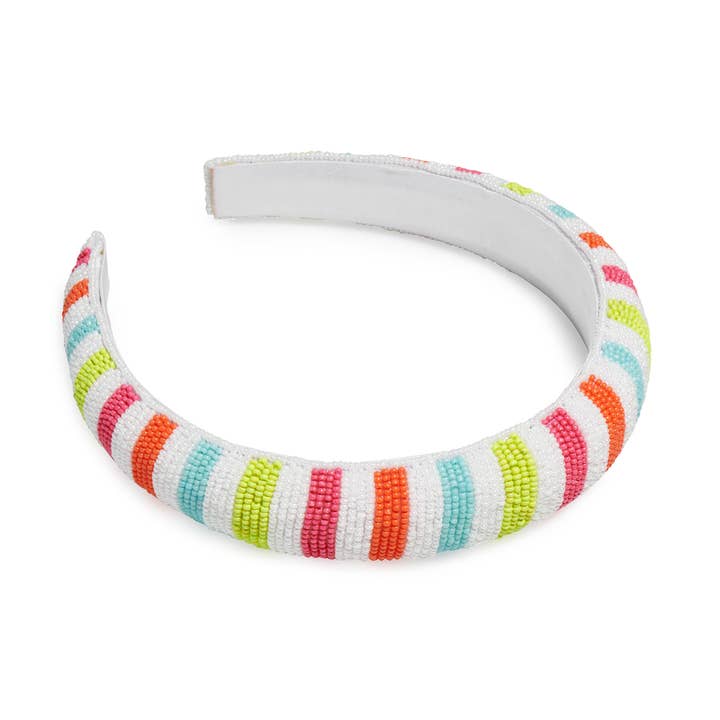 BEADED STRIPE HEADBAND for wholesale by Shiraleah