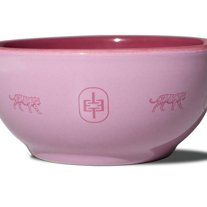 Small Bowl Set of 4. Monogram Lavender & Magenta. for wholesale by Emerald Tiger