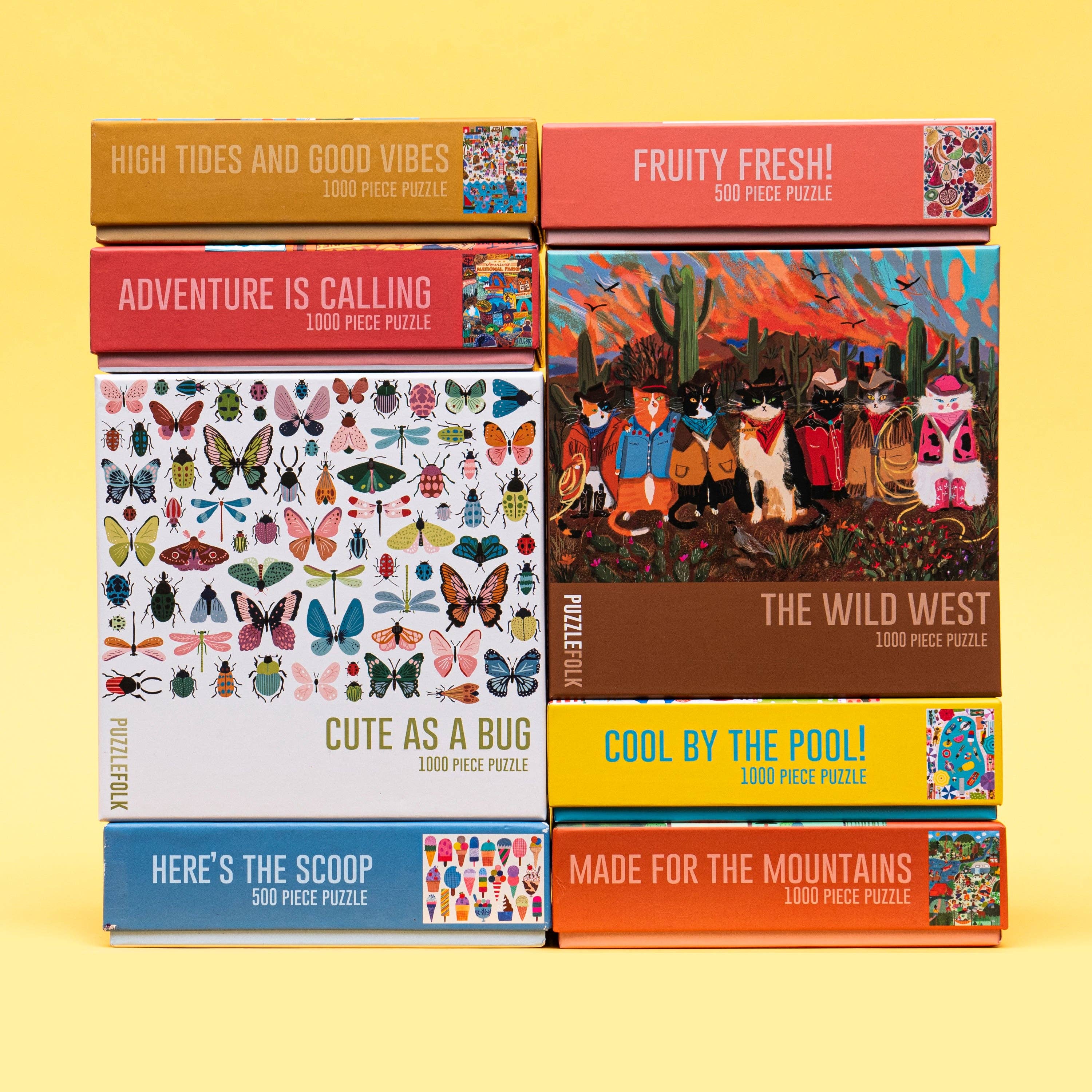 Puzzlefolk - Wholesale Puzzle - Adult - The Wild West 1000 Piece Western Cat Puzzle2