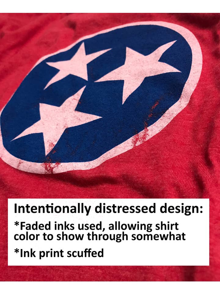 Tennessee Flag | Vintage Distressed Effect Tennesseean Volunteer State T-shirt for wholesale on Faire2
