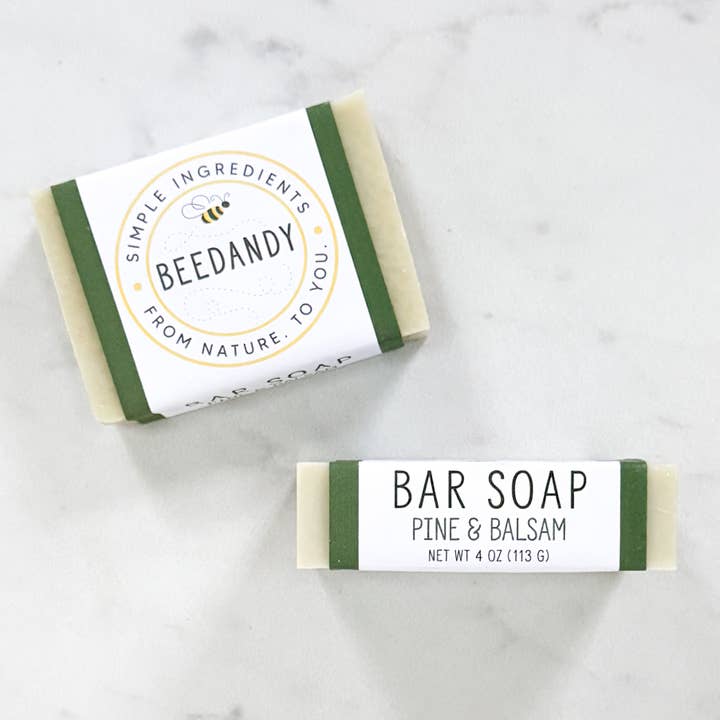 Bar Soap, Pine & Balsam, all natural, 4 oz for wholesale by Beedandy