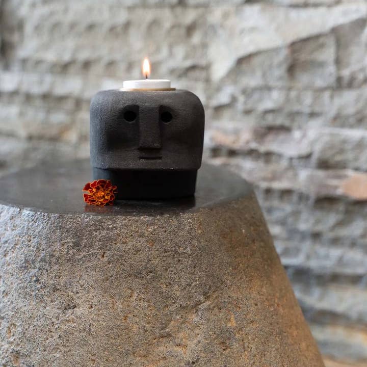 Bazar Bizar Living - Wholesale Candle Holder - The Sumba Stone #27 Candle Holder3