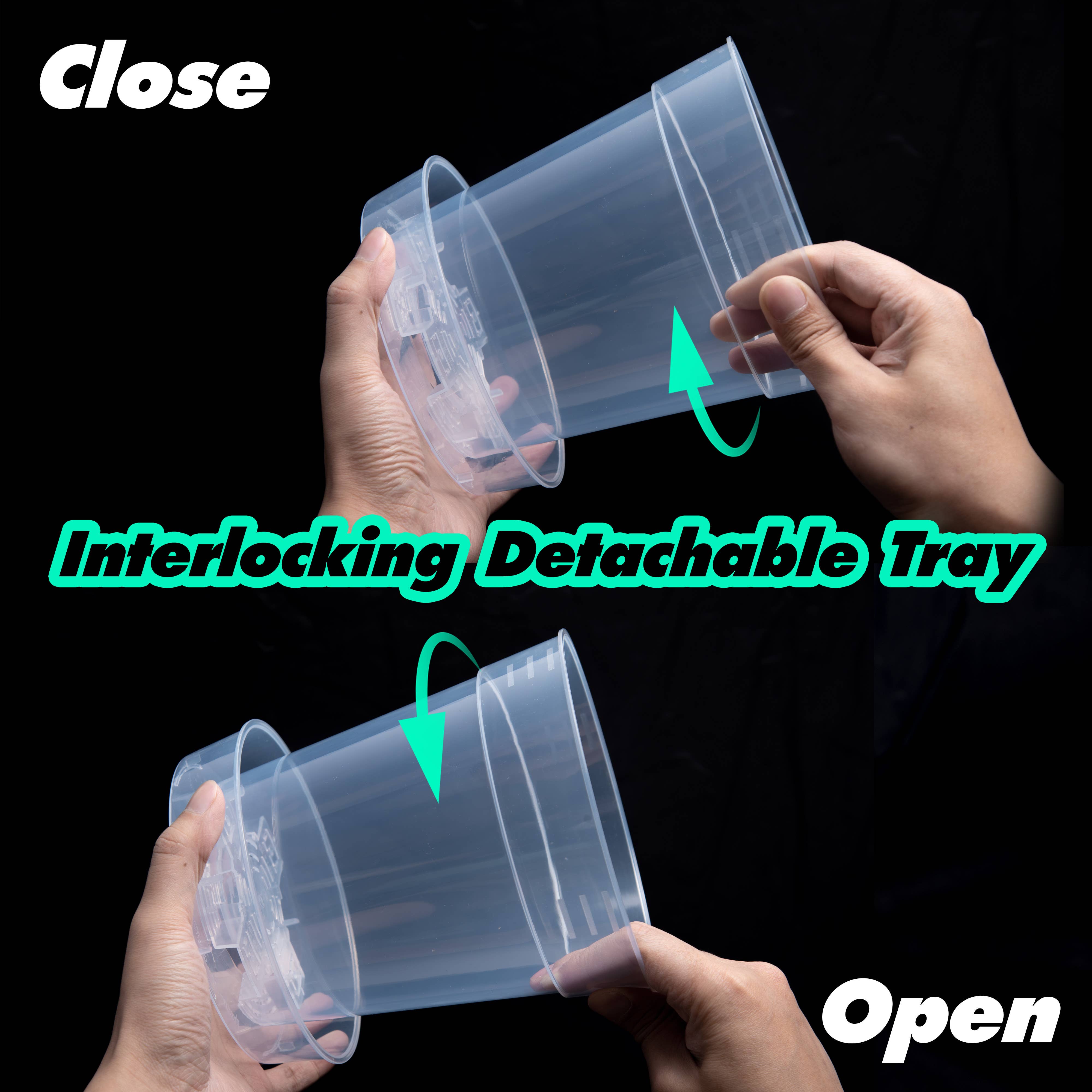 D'VINE DEV – Engroshandel Plantekrukke – KLAR PLANTESKOLEKRUKKE MED EN SAMMENLÅSENDE UNDERBAKKE, 6,5" X 7"3