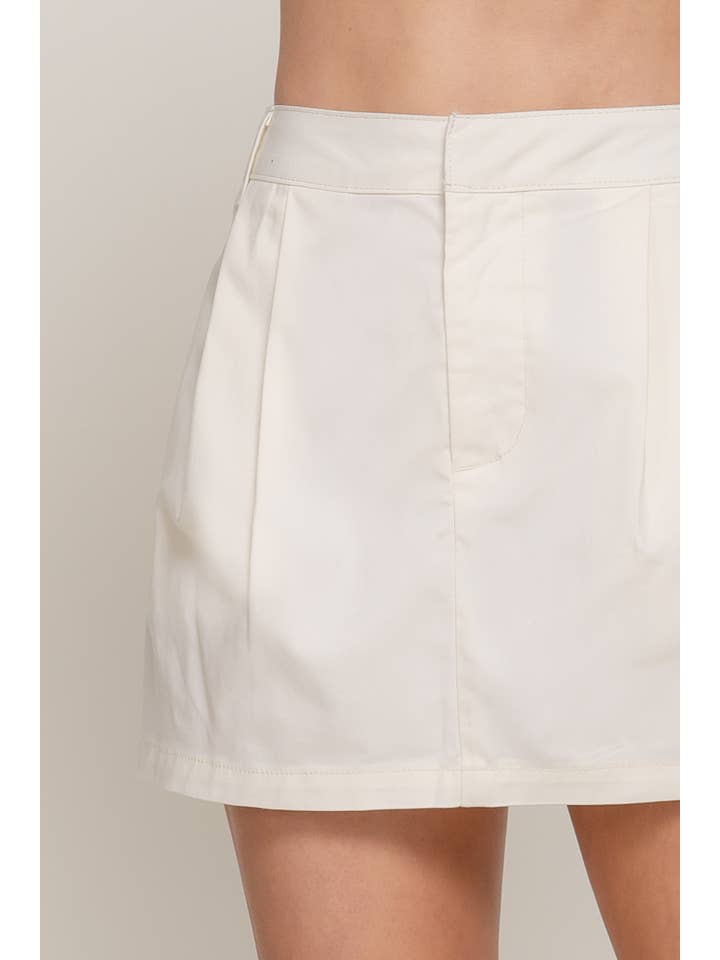 Active Basic | Active USA - Wholesale Skort - Women's - Mid Waist with Belt Loops Pleated Mini Skirt