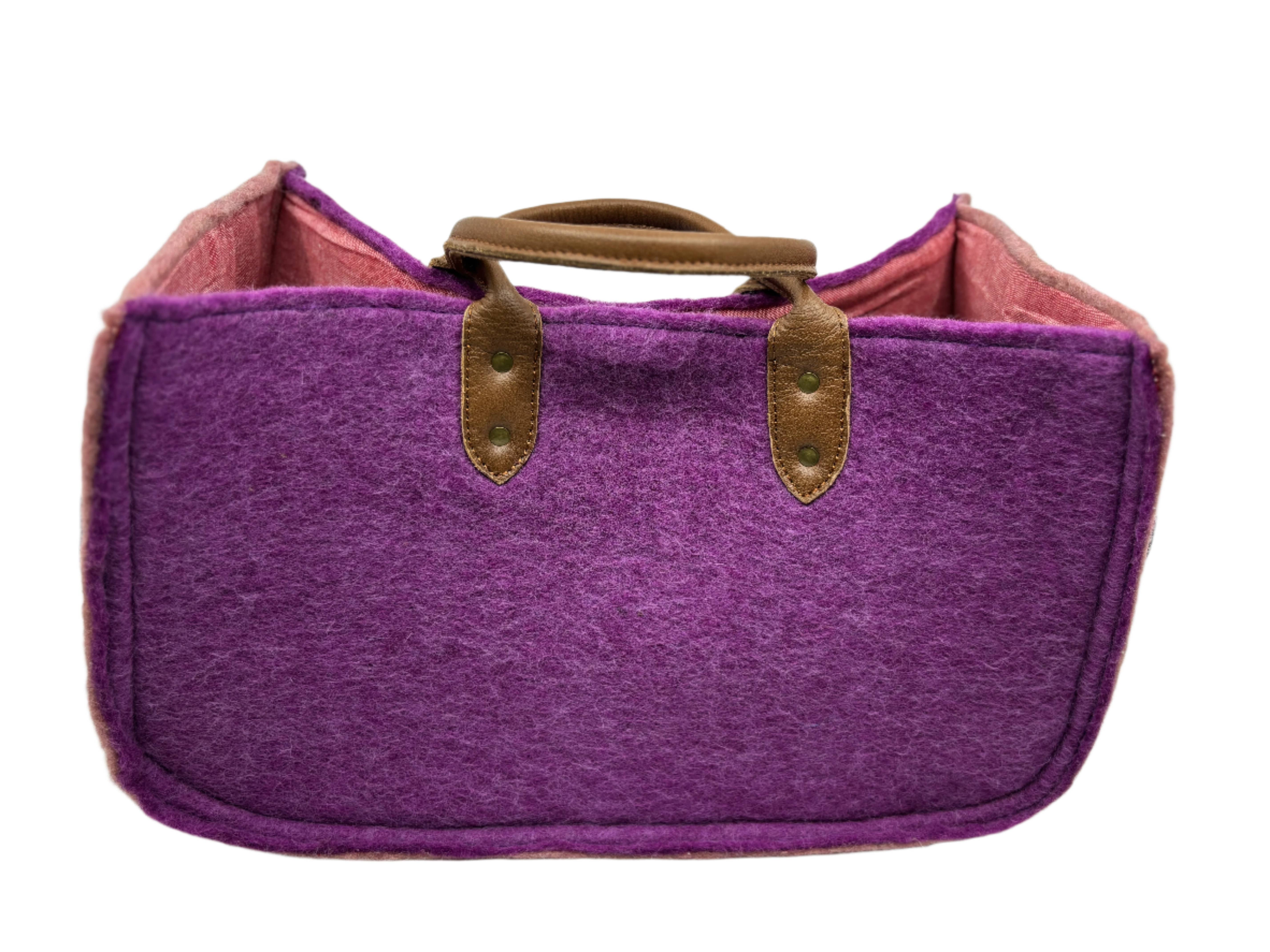 Fibres of Life - Wool & Felt - Wholesale Tote Bag - Women's - The Grab-&-Go Carry All | Felt Wool Tote Bag | Soft Yarn Bag5