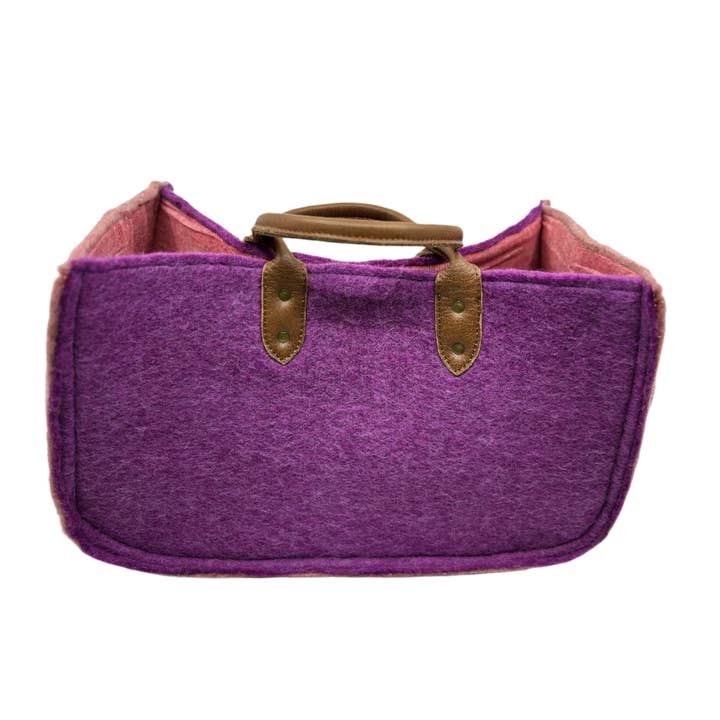 Fibres of Life - Wool & Felt - Wholesale Tote Bag - Women's - The Grab-&-Go Carry All | Felt Wool Tote Bag | Soft Yarn Bag5