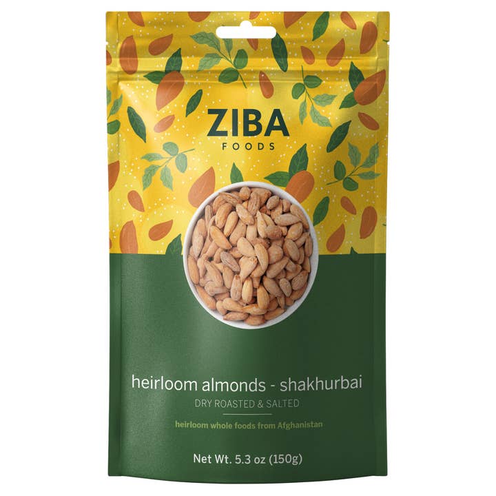 Ziba Foods - Wholesale Nuts - Heirloom Almonds - Shakhurbai (Dry Roasted & Salted) 5 oz