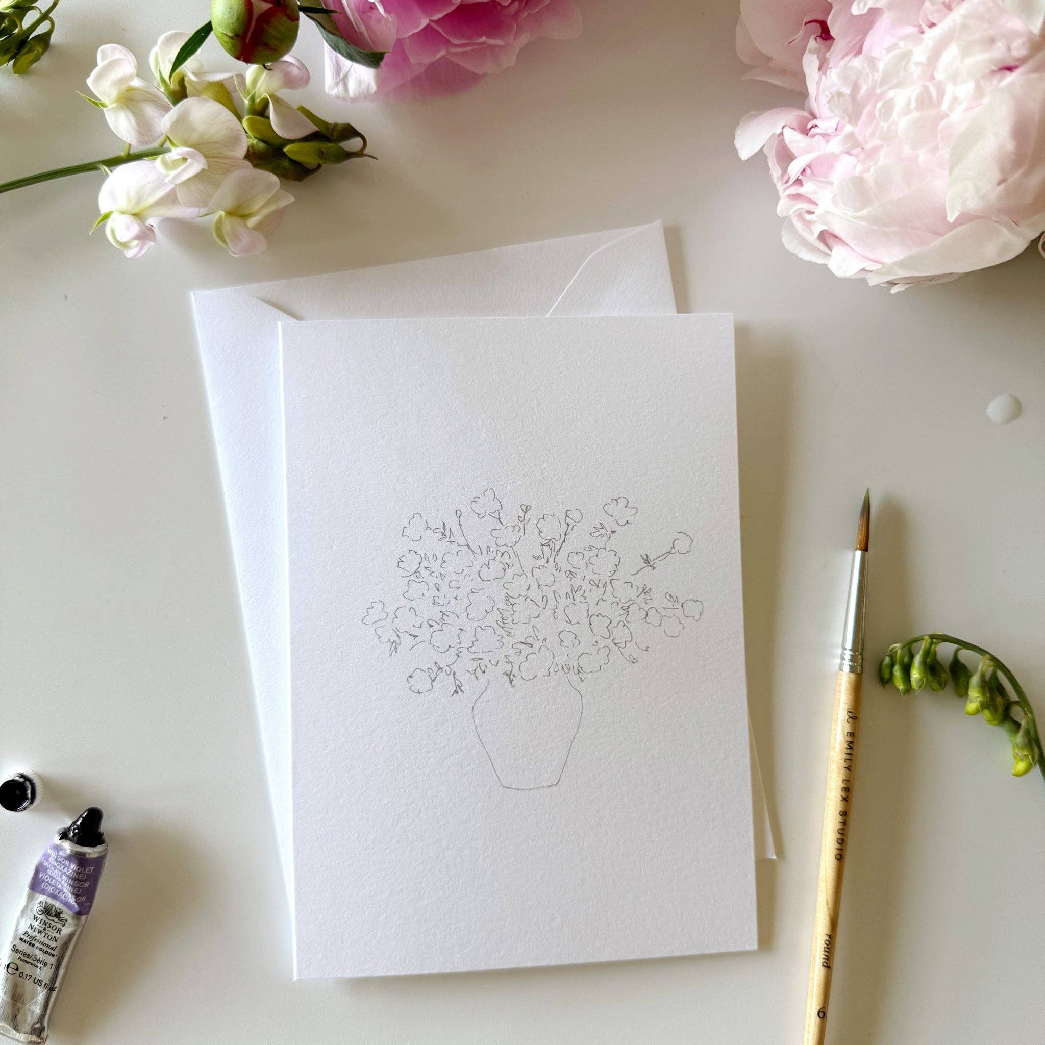 emily lex studio - Wholesale Stationery/Notecard Set - bouquets paintable notecards7