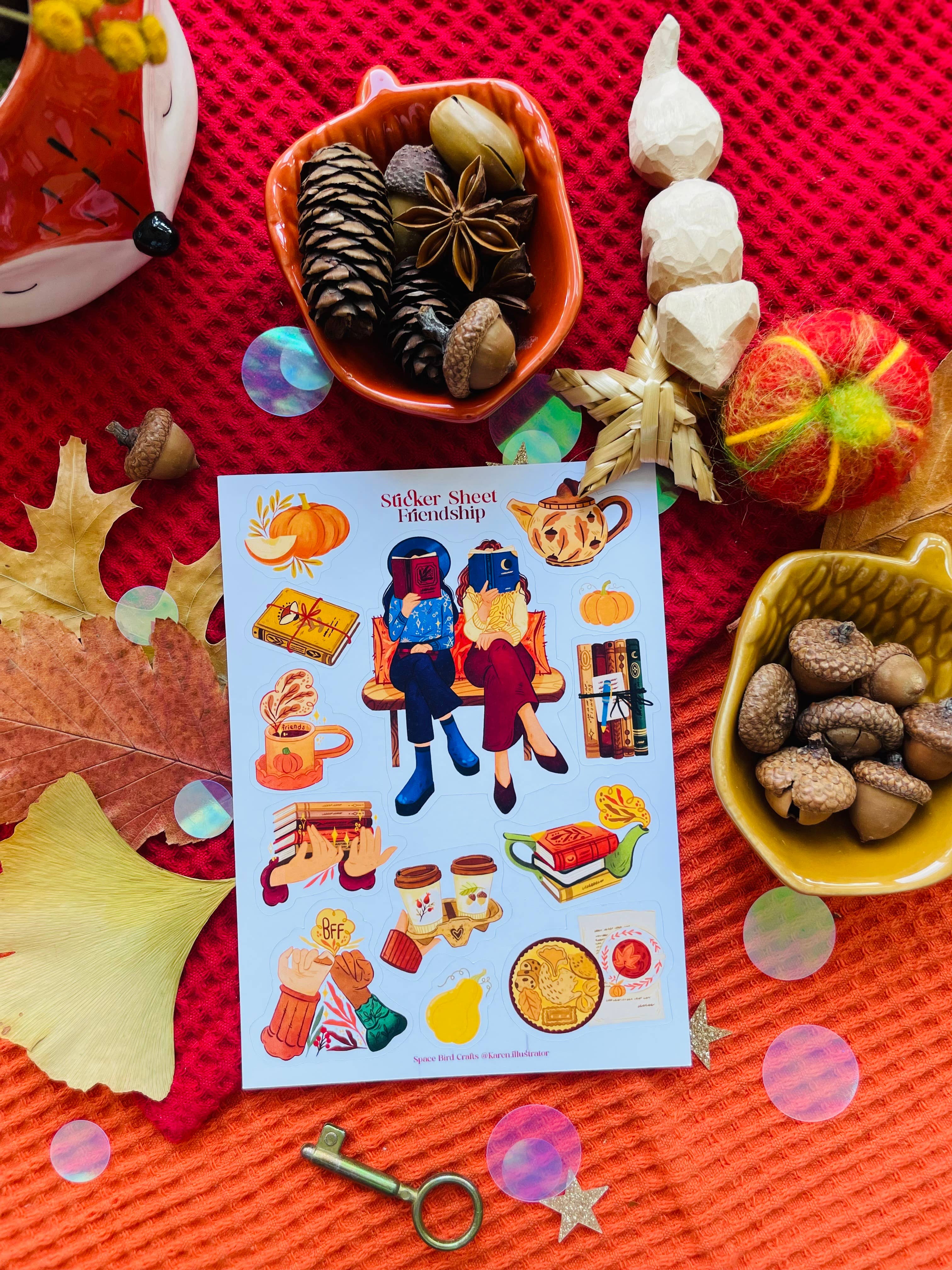 Split Moon Studios - Wholesale Sticker - Friendship Sticker Sheet Decorative Sticker