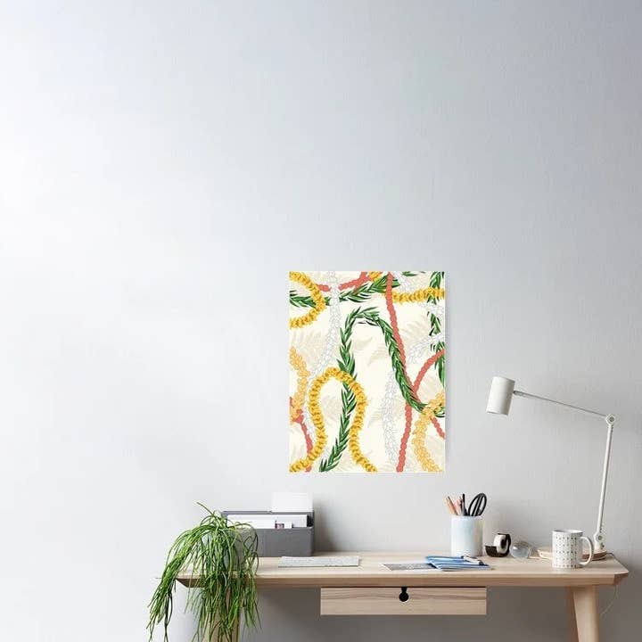 Iwalanis Creations - Wholesale Art Print - A Lei For Mama- White Edition Art Print2