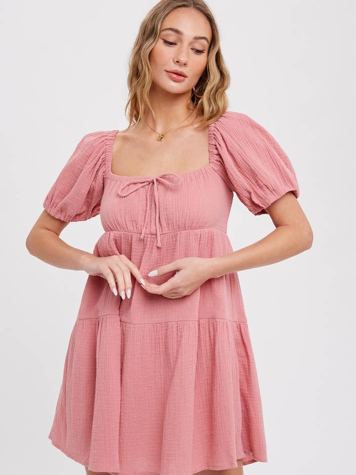 SQUARE NECK BABYDOLL DREES for wholesale by Bluivy
