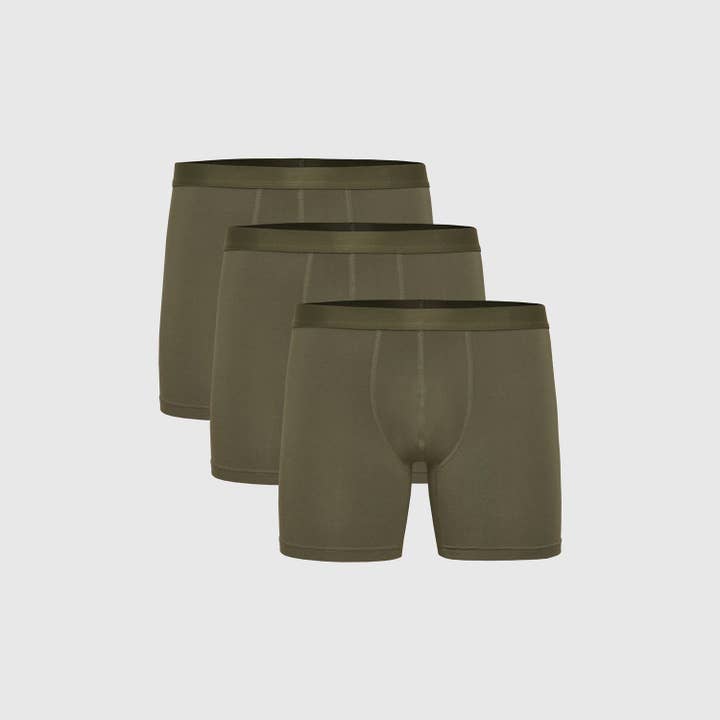 True Classic - Wholesale Underwear - Men's - Boxer Briefs | Military Green | 3-Pack
