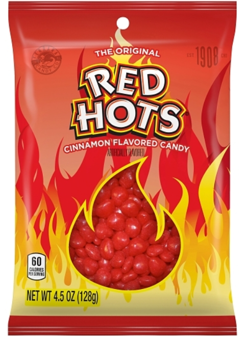 iSweet.ca - Wholesale Hard Candy - Mexico - Peg Bag - Red Hots Cinnamon 4.5 oz0