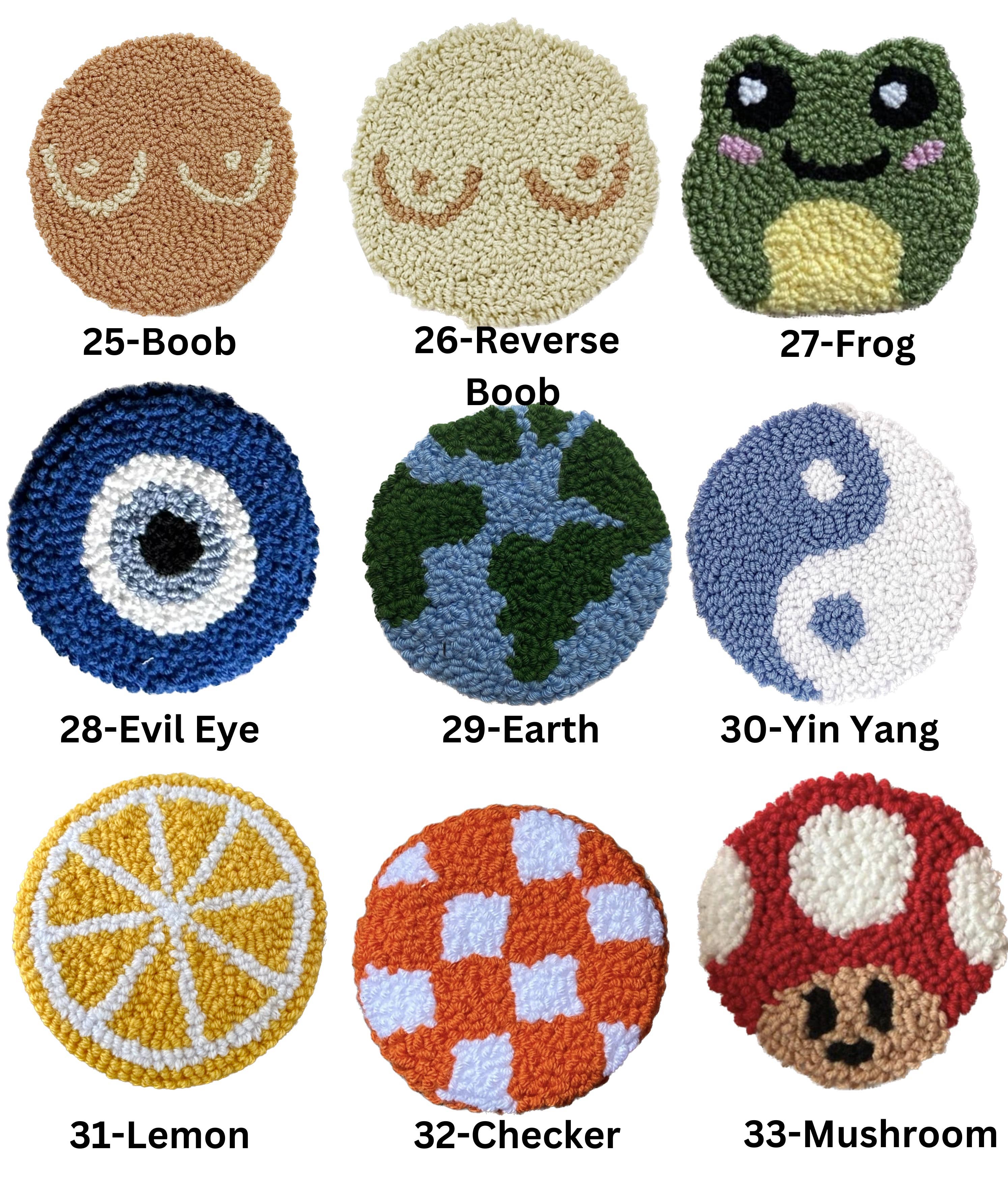 Honey Art and Nature - Wholesale Coasters - Punch Needle Coasters, Keychain, Pin, Badge,Magnet,Hair Clip5