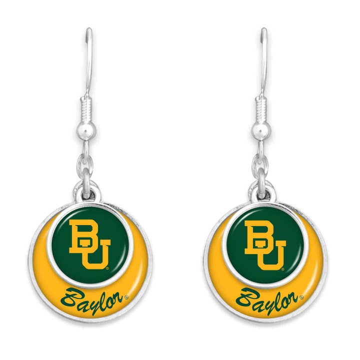 Baylor Bears Stacked Disk Earrings for wholesale by From The Heart
