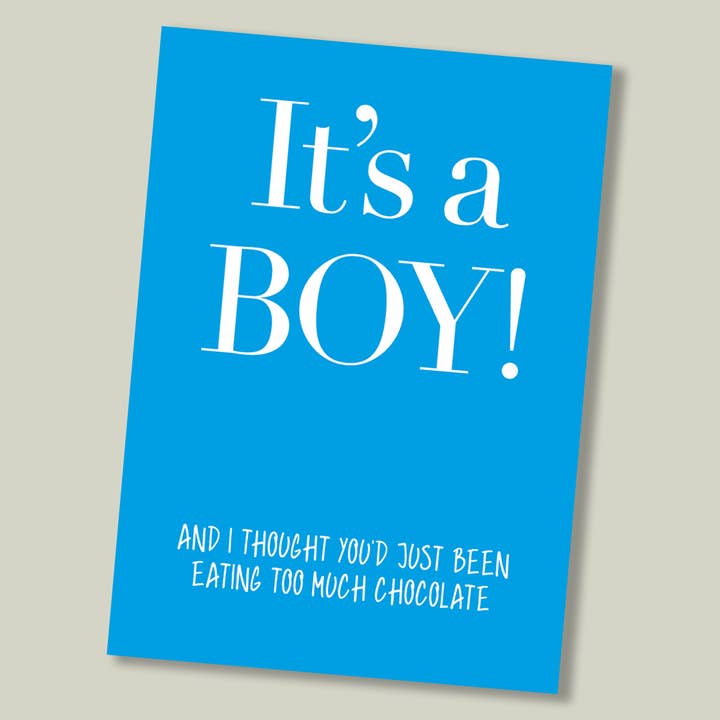 Cheeky New Baby-kort (pojke) för wholesale av Footle Publishing