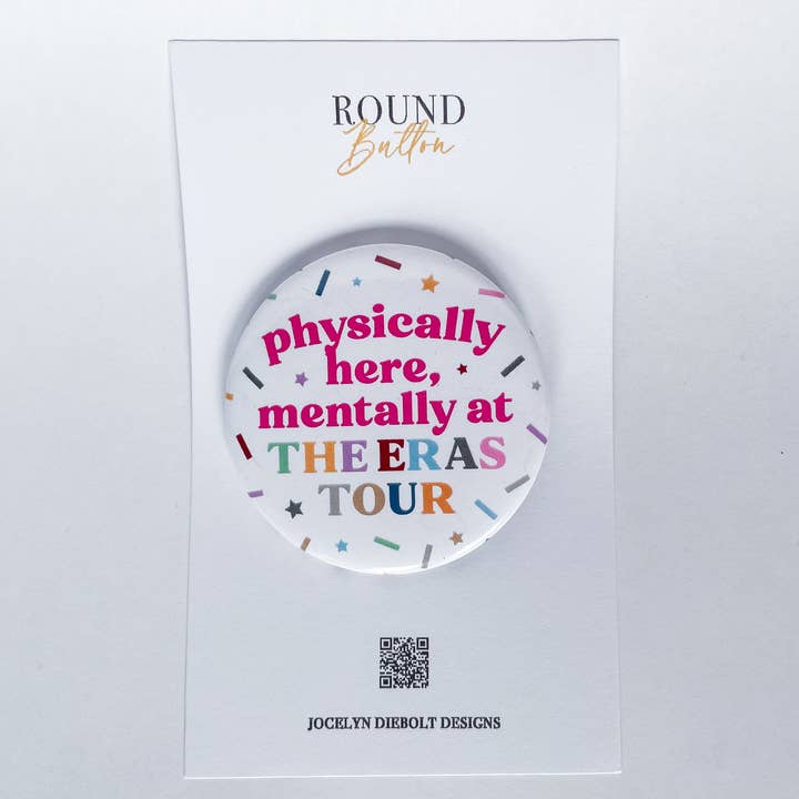 Mentaal Eras Tour Taylor Swift Ronde Knop met Achterkant voor wholesale door Jocelyn Diebolt Designs
