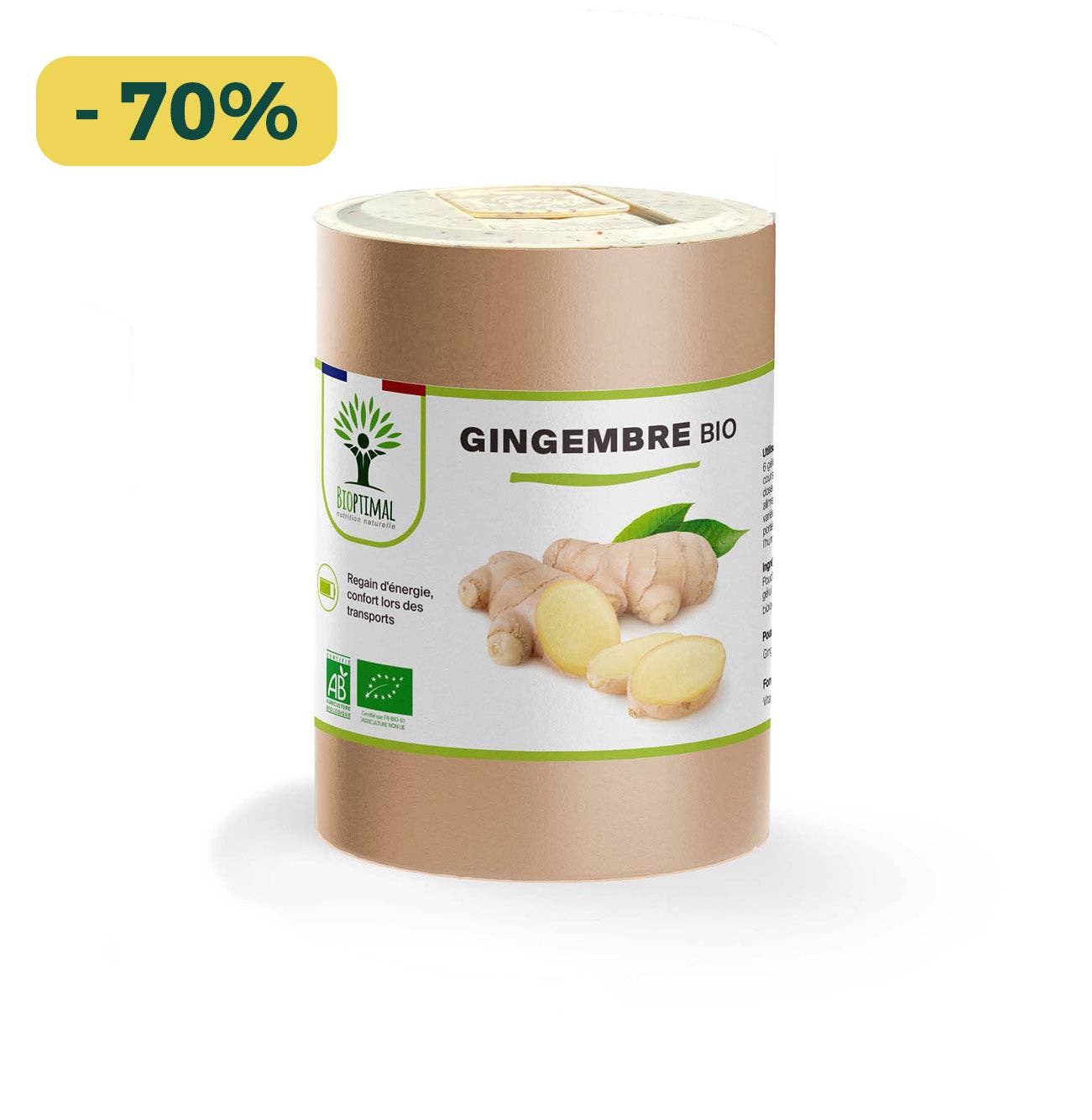 Bioptimal - Wholesale Oral Supplement/Vitamin - Organic ginger - Dietary supplement - in capsules1