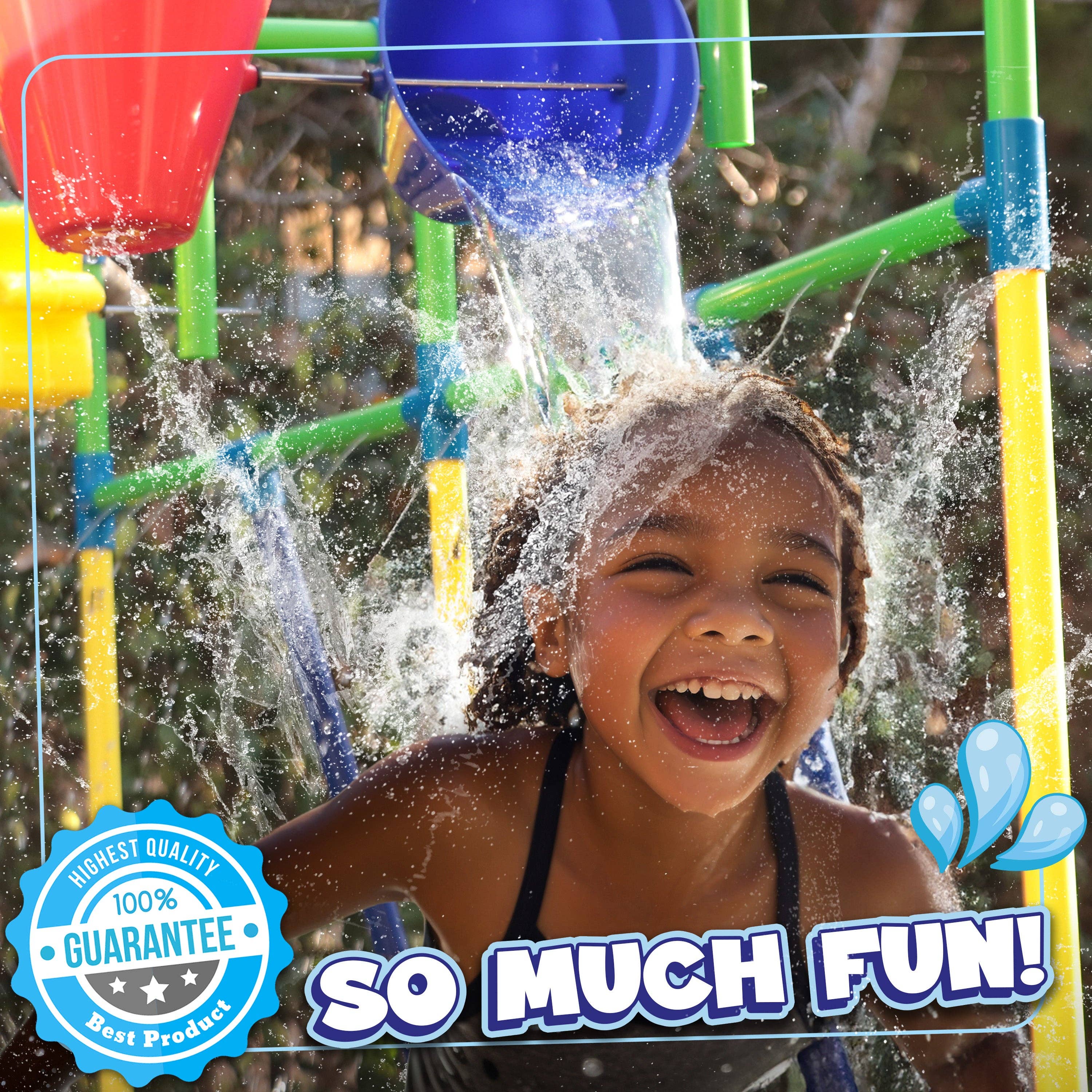 Stargo Brands Llc - Wholesale Beach/Pool Toy - Kids & Baby - Outdoor Water Play for Kids, Backyard Waterpark Sprinkler Summer Toy, Fun Outside Play Structure for Kids with Sprinkler, Water Buckets and Splash Wheels, Family Backyard Waterpark3