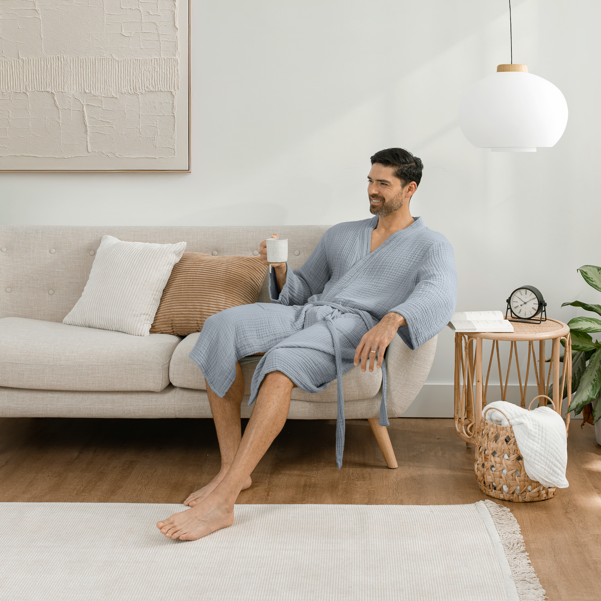 Comfy Cubs - Vente Peignoir – unisexe - Peignoir de bain en mousseline pour adulte - Peignoir doux 100 % coton par Comfy Cubs16