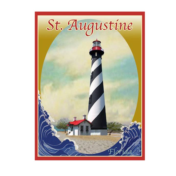 St. Augustine Lighthouse Florida Art Poster for wholesale by Beach Town Posters