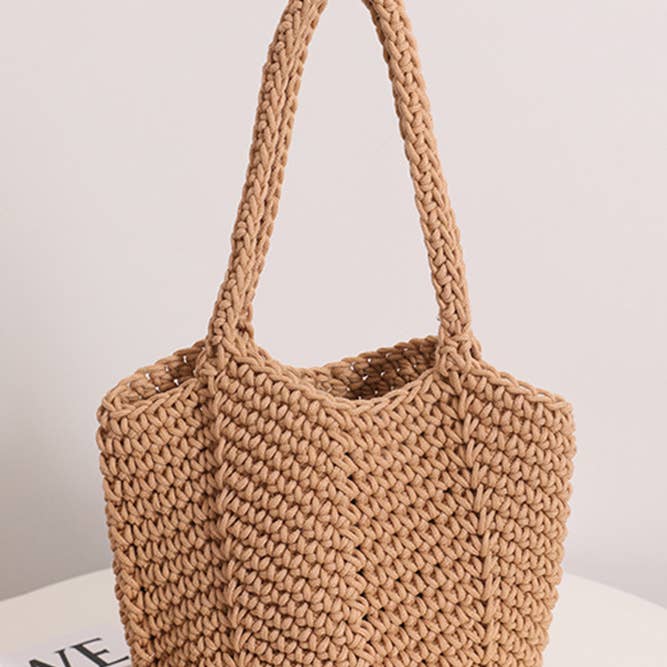 UNISHE - Wholesale Beach bag - Plain Woven Crochet Beach Bag ZZKF7053