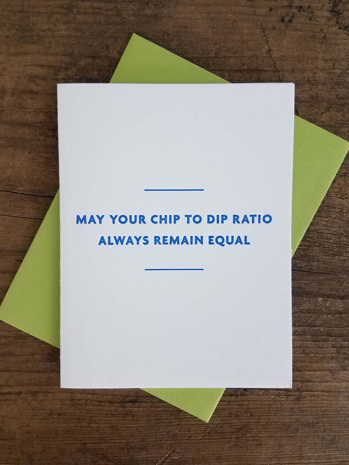 Möge Ihr Chip-auf-Dip-Verhältnis immer gleich bleiben für den Großhandel von Iron Leaf Press