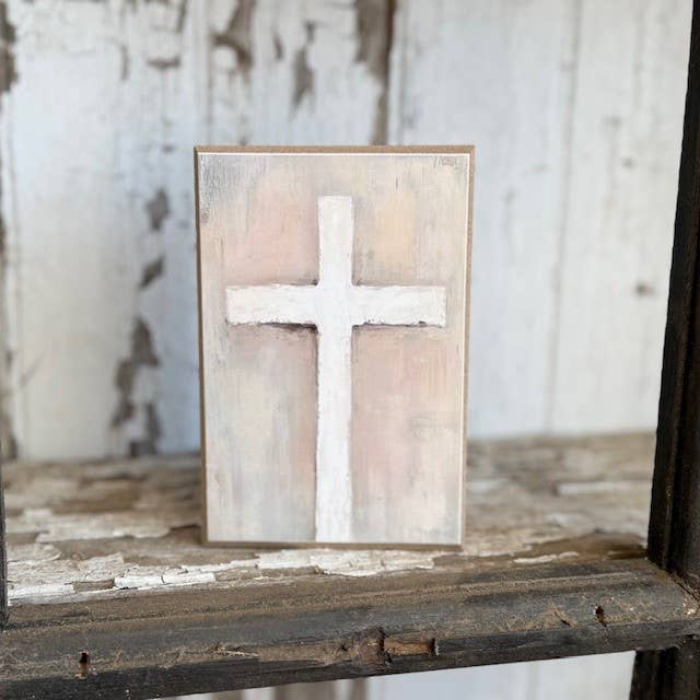 HMK1030B Christian Cross Block for wholesale by JanMichaels Art & Home