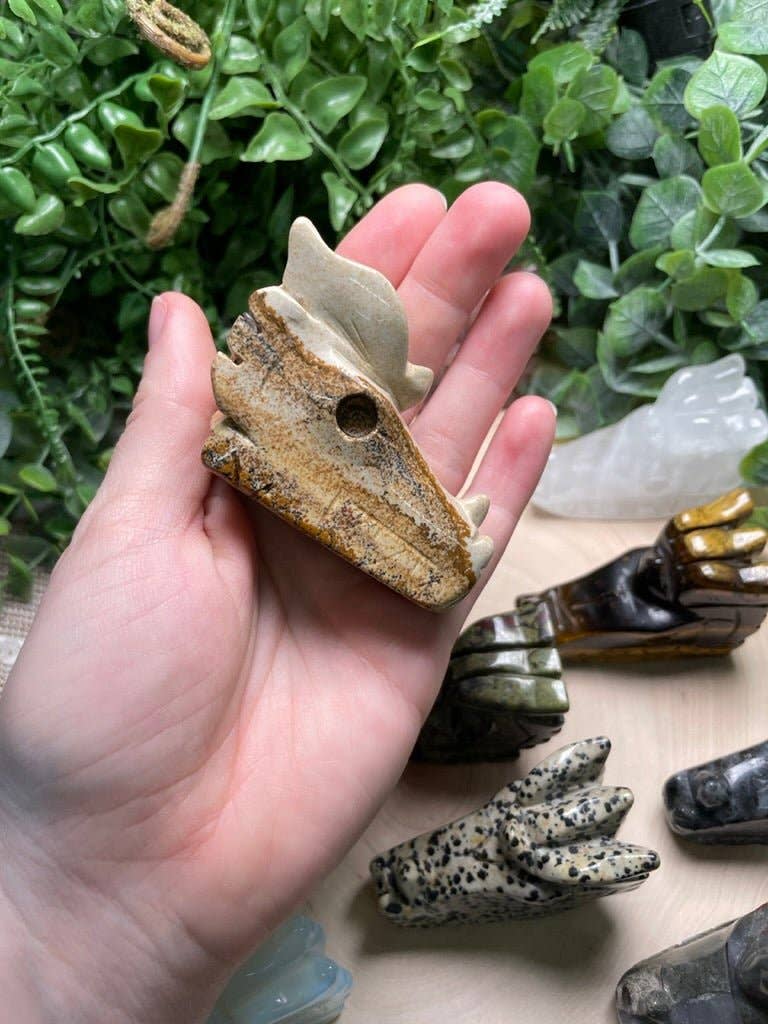 Copper Ashes - Wholesale Spiritual Stone/Crystal - Crystal Dragon Head1
