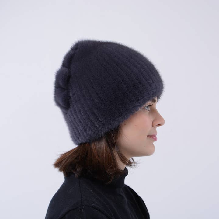 FurStyleUa - Vendita all'ingrosso Berretto - Donna - Cappello in vera pelliccia di visone per berretto da donna, caldi berretti invernali in pelliccia
