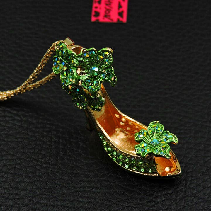 Ladies Designer Shoe Necklace for wholesale by Sassy Jewelry Collection