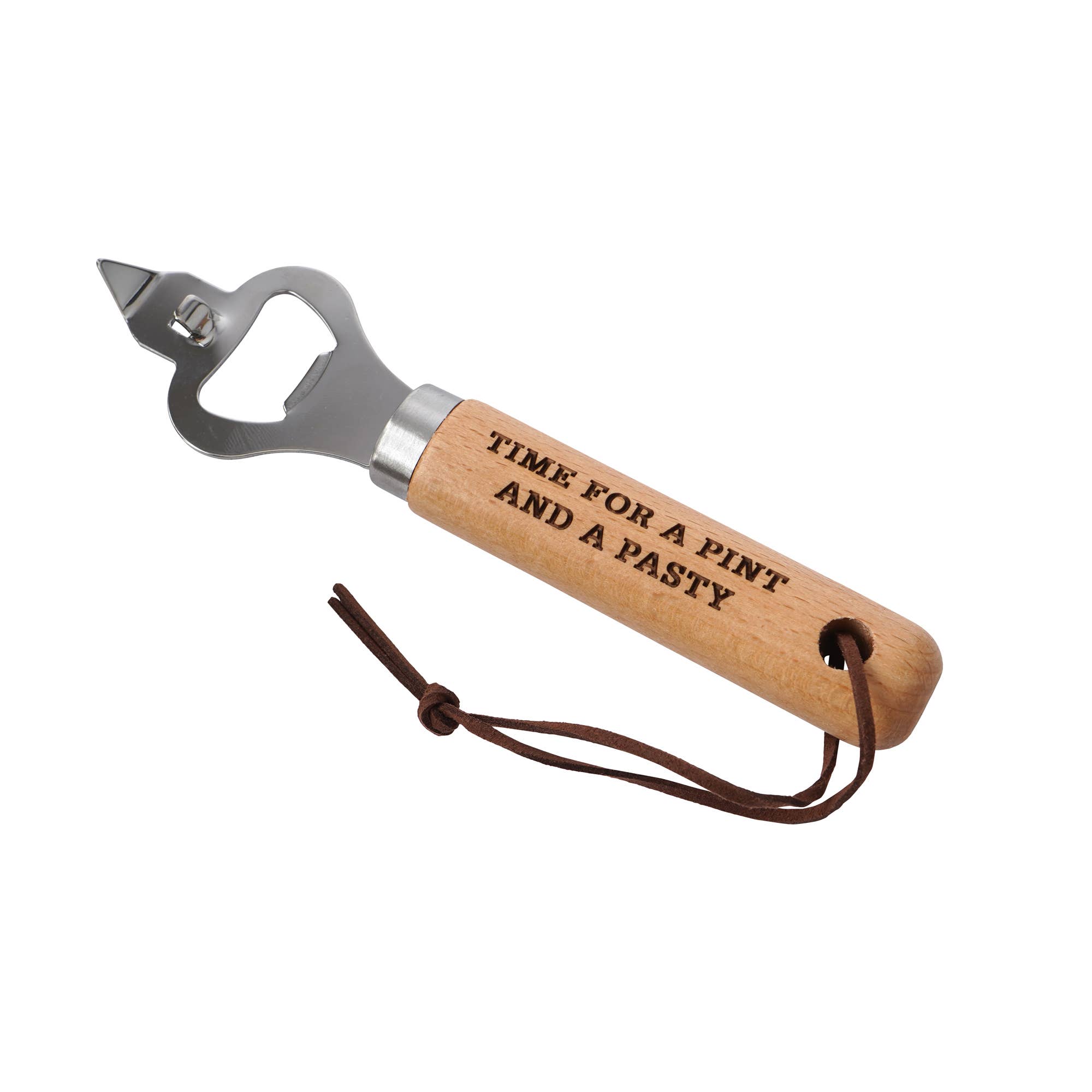 CGB Giftware – wholesale Bottle/wine opener – Cornish Gifts 'Time For A Pasty...' Wooden Bottle Opener2