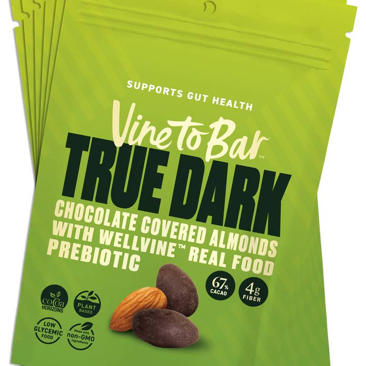 Amandes Vraiment Enrobées de Chocolat Noir 3,5oz Sachet x 6 pour la vente par Vine to Bar Chocolate