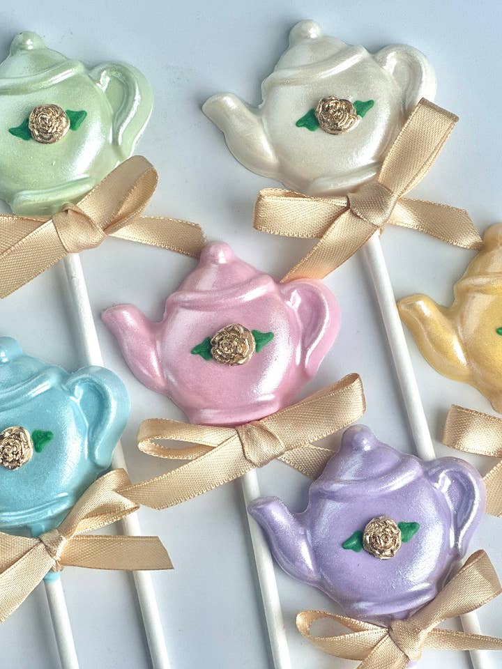 Chocolate Teapot Lollipops for wholesale by Delightful Chocolates