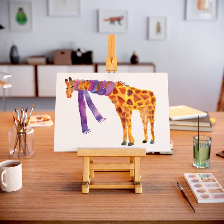 Rosie Webb illustrations - Wholesale Art Print - Giraffe in a Scarf Giclée Print2