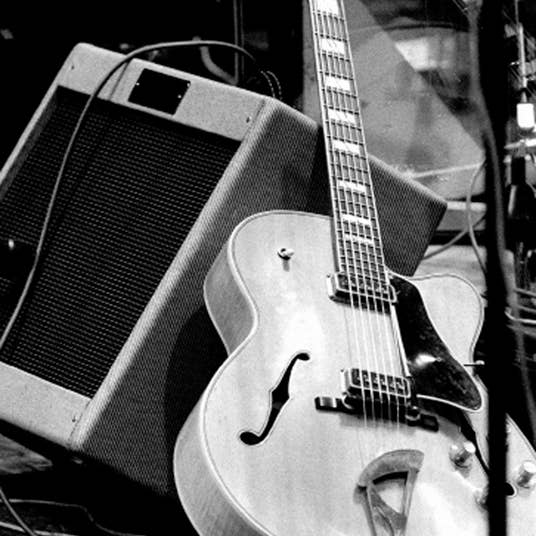 Guitar blank greetings card for wholesale by Inky Blue Ltd t/a Holy Mackerel