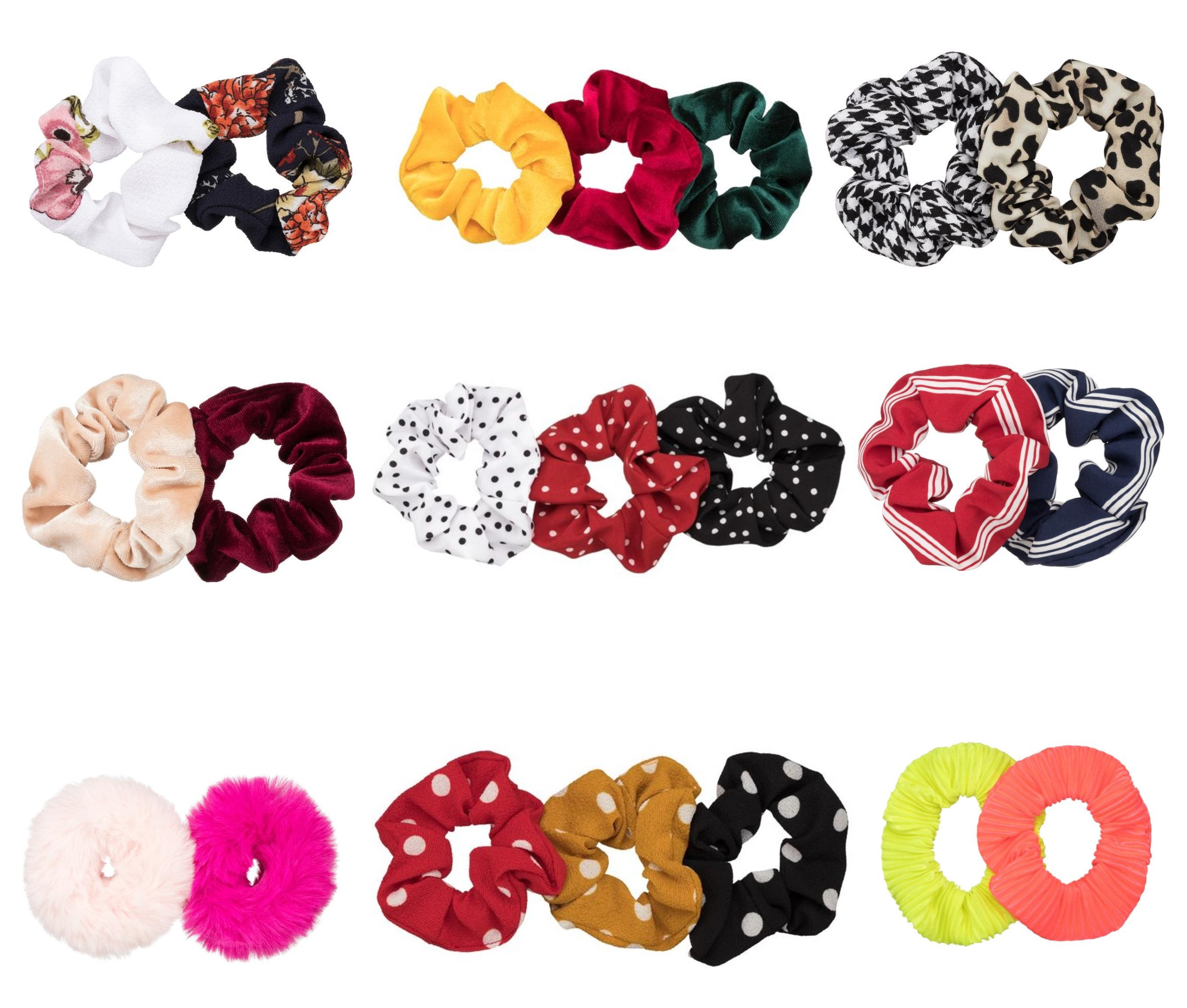 YOUZEY – wholesale Scrunchie - Women’s – Mix & Match Scrunchies (21 different designs and materials)1