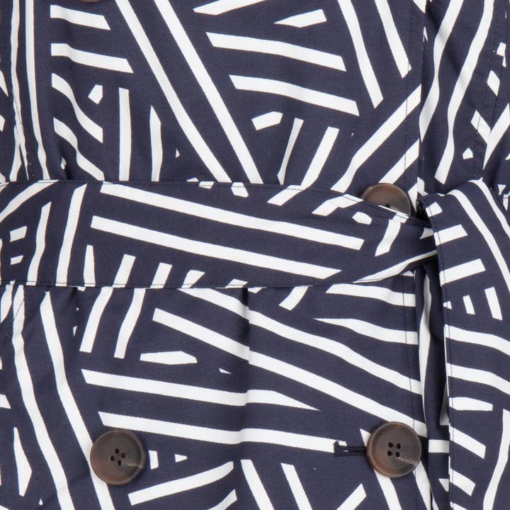 Happy Rainy Days - Venta al por mayor Gabardina - Mujer - French Chaqueta Mujer - Marino y Blanco3