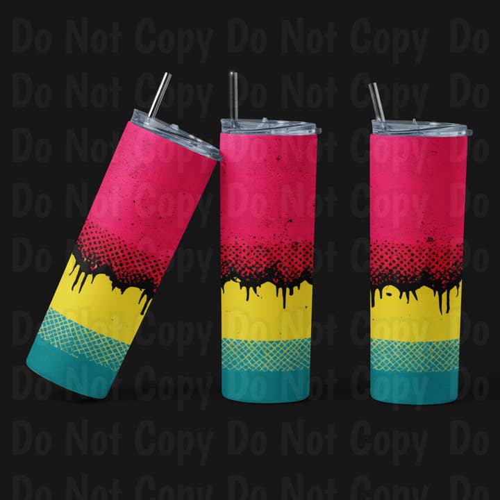 Retro Drip Punk Sunset Tumbler for wholesale by Gonna Get Crafty