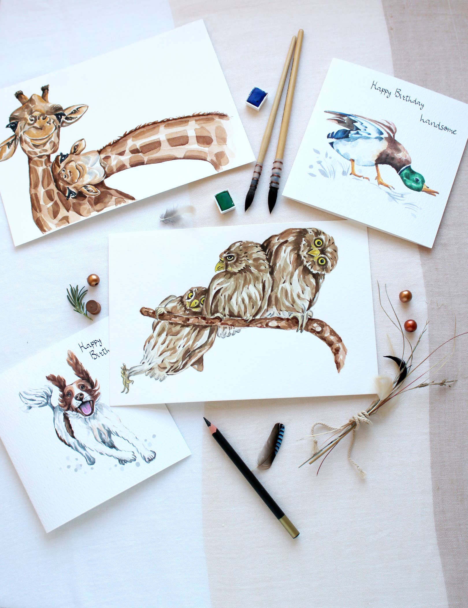 SABIVO Design – wholesale Birthday card – A24 Birthday Donkey Funny Quirky Watercolour Printed Card2