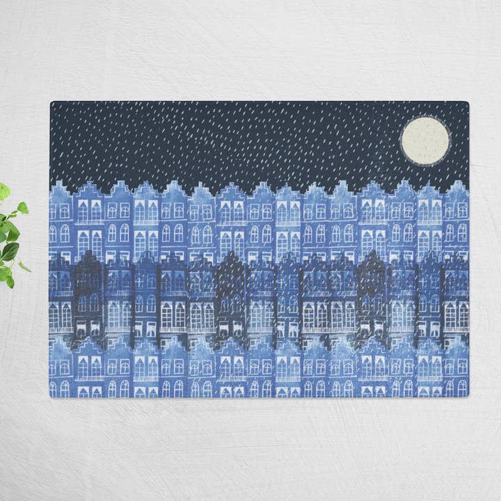 Snowy Edinburgh Large Glass Worktop Saver for wholesale by Jenni Douglas Designs