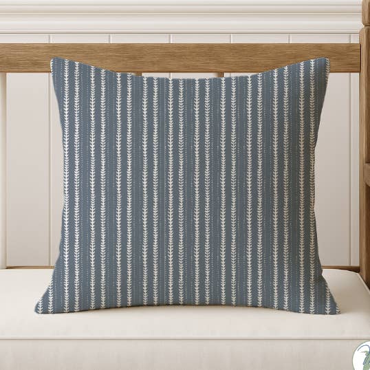 Almofada Premium Sprite Stripe Azul Marinho Profundo por atacado de Melissa Dayton Art and Design