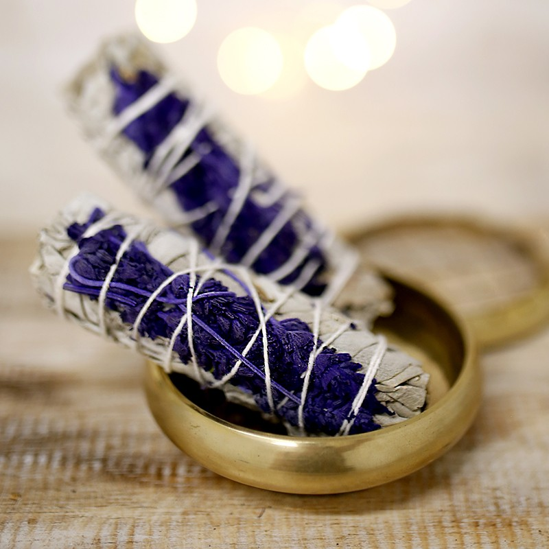 Ethike.eu - Wholesale Sage Bundle - Salvia Blanca y Lavanda - Paquete de Limpieza de 10 cm1
