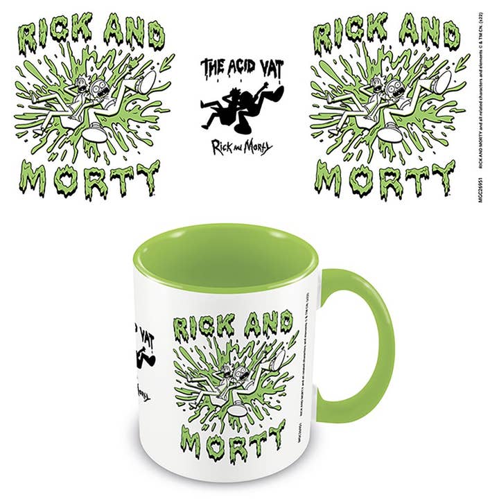 Pyramid International – wholesale Kaffekoppar – Rick And Morty (Acid Vat) Grönfärgad Inner Mugg