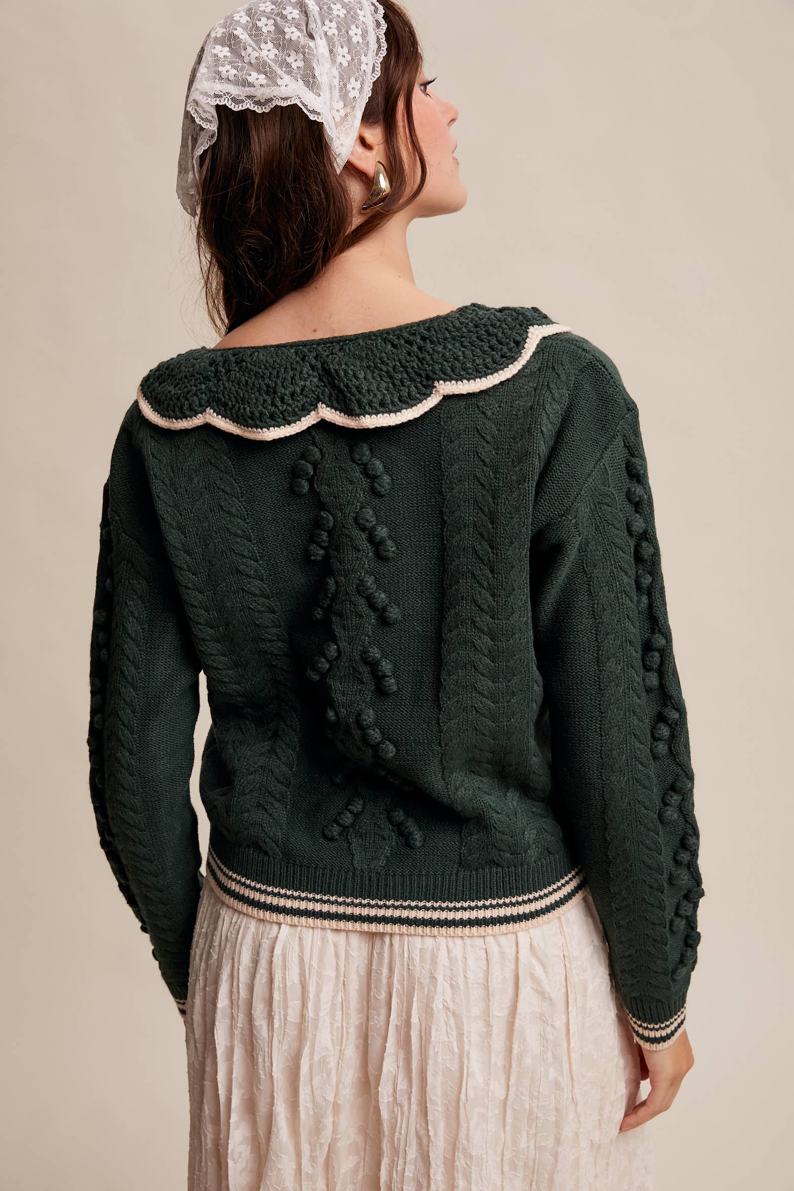 Listicle - Wholesale Knit Sweater - Women's - Pom Pom Cable Knit Sweater16